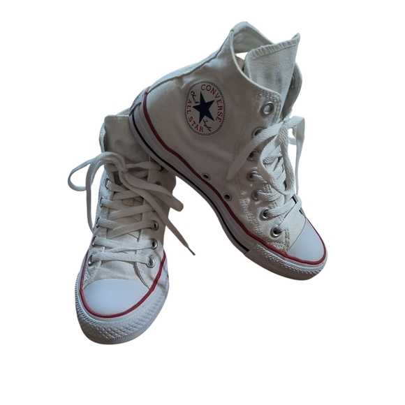 Converse Shoes - Converse All Star Off White Canvas High-Top Sneakers Size 7